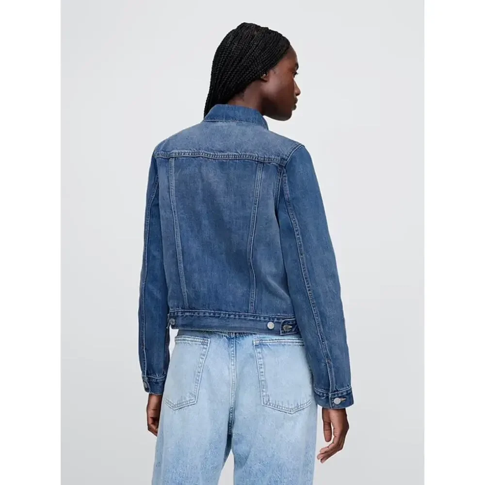 Gap Icon Denim Jacket Medium Indigo Wash Size Small